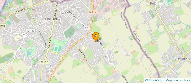 localisation de l'entreprise SCI C.M.J.  HALLUIN