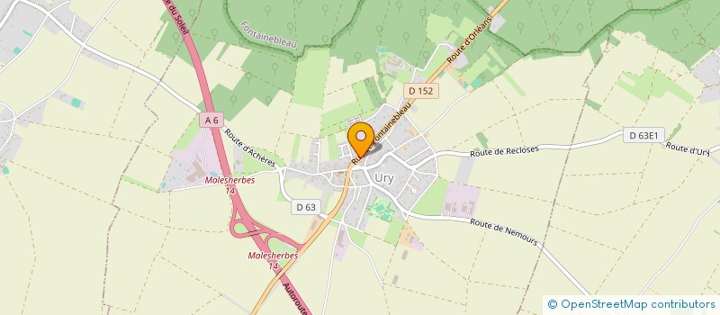 localisation de l'entreprise SCI C.O.B.  URY