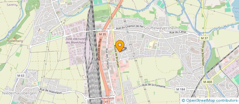 localisation de l'entreprise SCI C.P.Y.  SOUFFELWEYERSHEIM