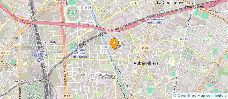 localisation de l'entreprise SCI C R A M M  AUBERVILLIERS