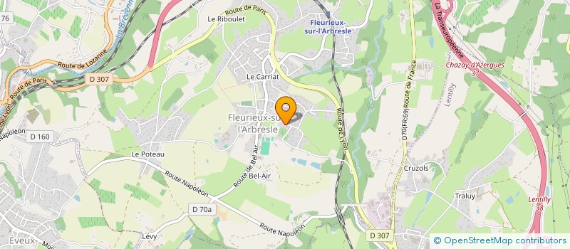 localisation de l'entreprise SCI C.R.C.A.N.  FLEURIEUX SUR L'ARBRESLE