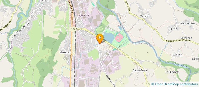localisation de l'entreprise SCI C. V. A.  RUMILLY