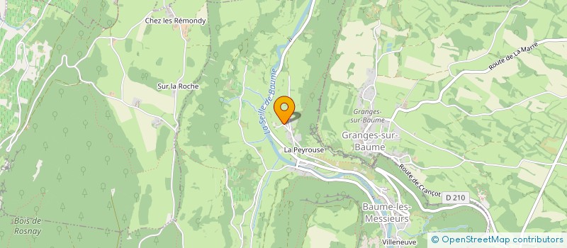 localisation de l'entreprise SCI C.Y.M.P.J.  BAUME-LES-MESSIEURS