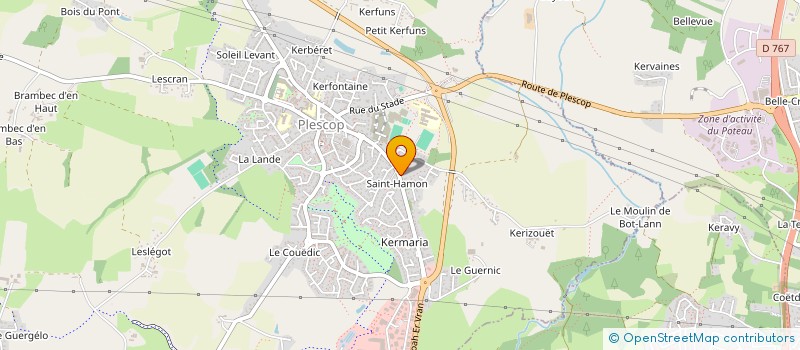 localisation de l'entreprise SCI CAB MED ST HAMON  PLESCOP