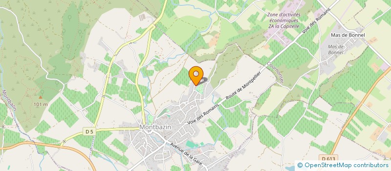 localisation de l'entreprise SCI CABANON  MONTBAZIN