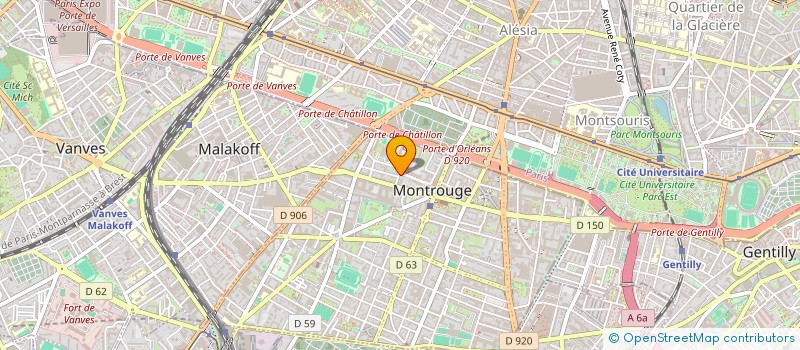 localisation de l'entreprise SCI CABINET 164  MONTROUGE