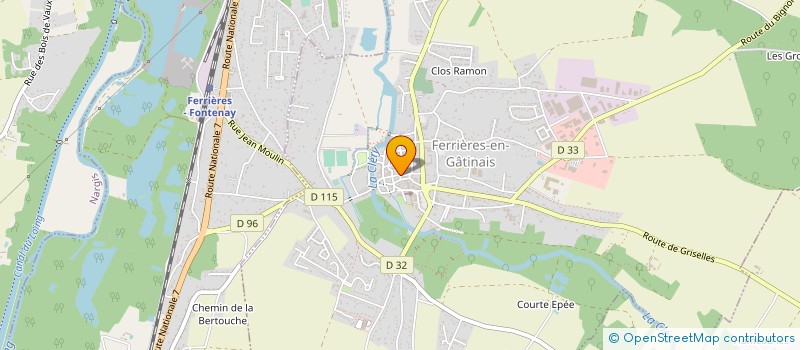 localisation de l'entreprise SCI CABINET CHIROPRATIQUE DU GATINAIS à FERRIERES-EN-GATINAIS
