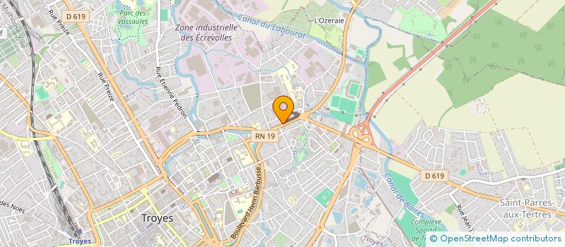 localisation de l'entreprise SCI CABINET DE KINE AVENUE DU 1ER MAI à TROYES