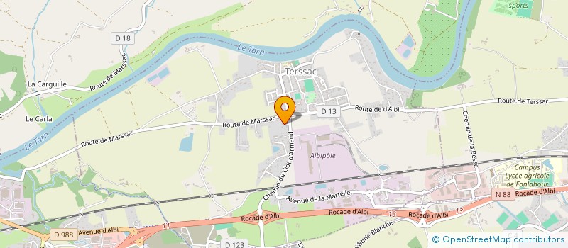 localisation de l'entreprise SCI CABINET DENTAIRE DES MARRANES  TERSSAC