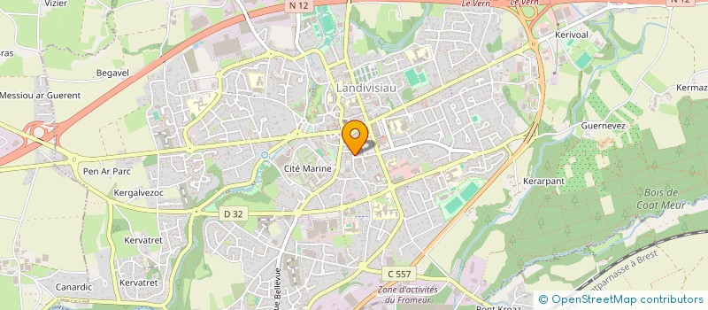 localisation de l'entreprise SCI CABINET INFIRMIER DE LA RUE SAINT GUENAL  LANDIVISIAU