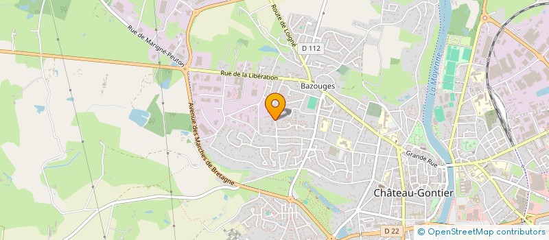 localisation de l'entreprise SCI CABINET MEDICAL BAZOUGES  CHATEAU-GONTIER-SUR-MAYENNE