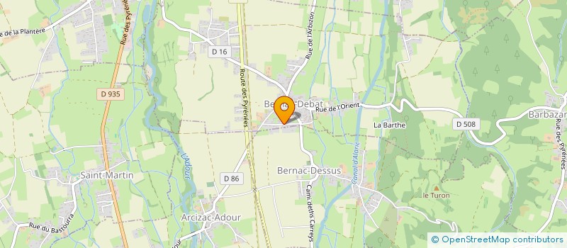 localisation de l'entreprise SCI CABINET MEDICAL DE L'ADOUR  BERNAC-DEBAT