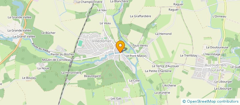 localisation de l'entreprise SCI CABINET MEDICAL DE VILLEDOMER  VILLEDOMER