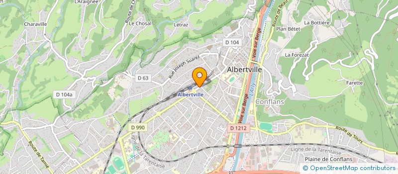 localisation de l'entreprise SCI CABINET MEDICAL DU DOCTEUR TELLIER  ALBERTVILLE