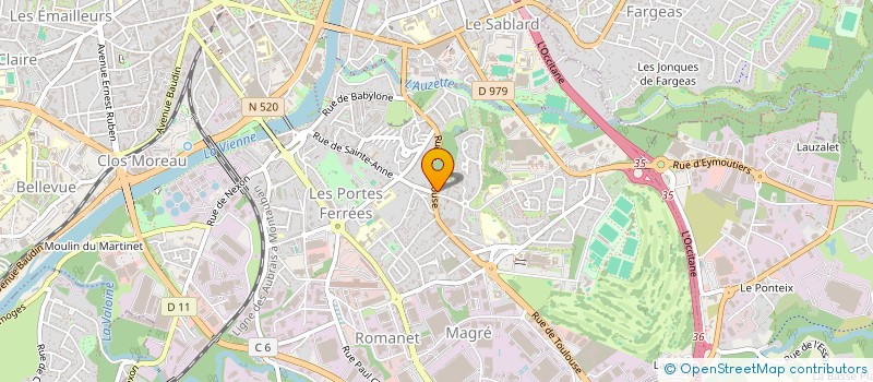 localisation de l'entreprise SCI CABINET MEDICAL ST LAZARE à LIMOGES