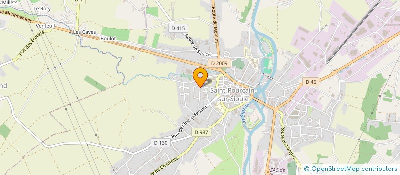 localisation de l'entreprise SCI CABINET PLURIDISCIPLINAIRE DU PAYS SAINT-POURCINOIS  SAINT-POURCAIN-SUR-SIOULE