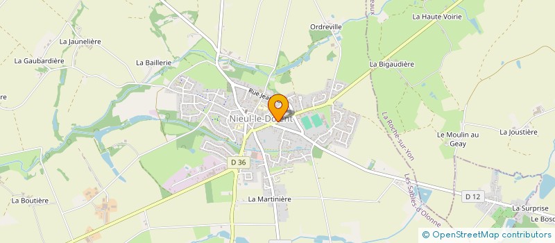 localisation de l'entreprise SCI CABINET VETERINAIRE DE NIEUL  NIEUL-LE-DOLENT