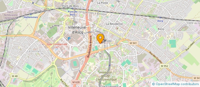 localisation de l'entreprise SCI CABINETS DENTAIRES DL à VILLENEUVE-D'ASCQ