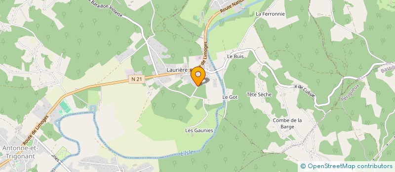 localisation de l'entreprise SCI CABRAL  ANTONNE-ET-TRIGONANT