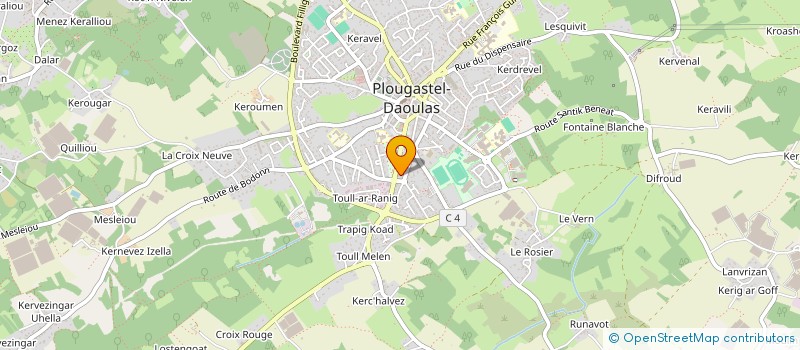 localisation de l'entreprise SCI CABRI  PLOUGASTEL-DAOULAS