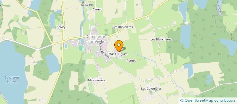 localisation de l'entreprise SCI CAC PONCET  DOMPIERRE-SUR-VEYLE