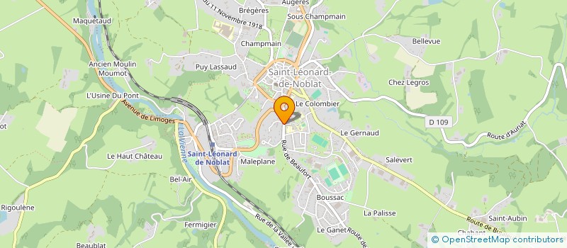 localisation de l'entreprise SCI CACYCE à SAINT-LEONARD-DE-NOBLAT