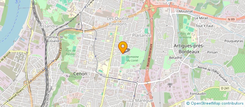 localisation de l'entreprise SCI CAD  CENON