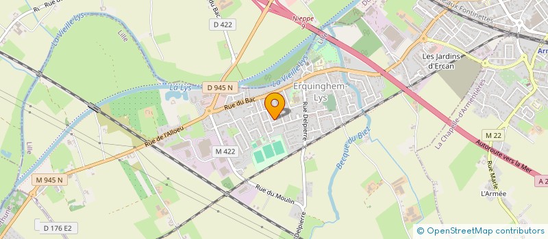 localisation de l'entreprise SCI CADE INVESTS  ERQUINGHEM-LYS