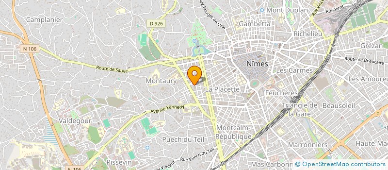 localisation de l'entreprise SCI CADEREAU  NIMES