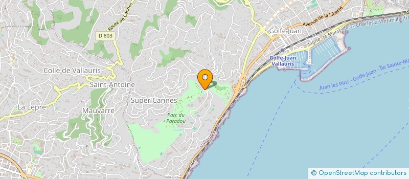 localisation de l'entreprise SCI CADES à VALLAURIS