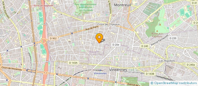 localisation de l'entreprise SCI CADET à MONTREUIL