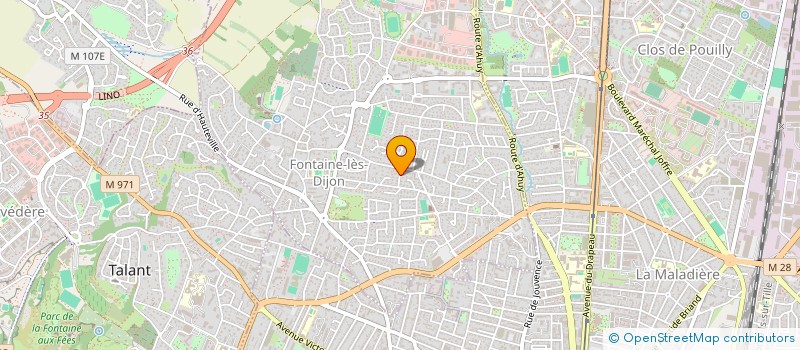 localisation de l'entreprise SCI CADET ROUSSEL  FONTAINE-LES-DIJON