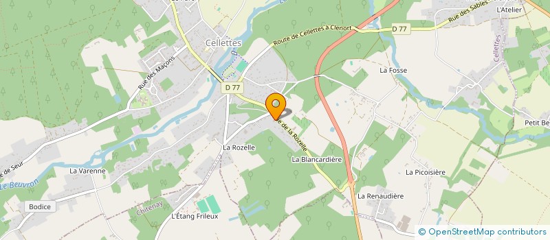 localisation de l'entreprise SCI CADIM à CELLETTES