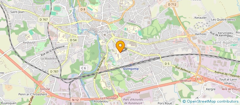 localisation de l'entreprise SCI CADOLAN  GUINGAMP