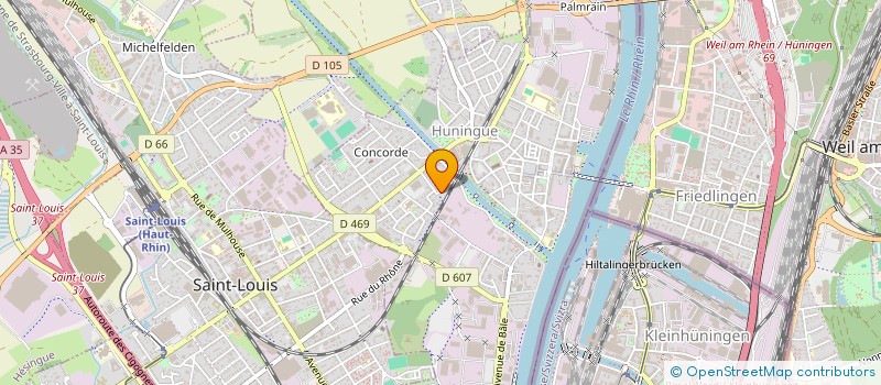 localisation de l'entreprise SCI CADOPE  HUNINGUE