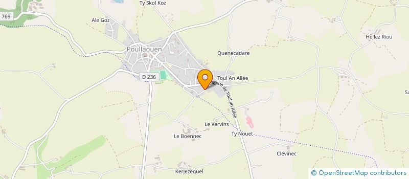 localisation de l'entreprise SCI CADOUDAL  POULLAOUEN