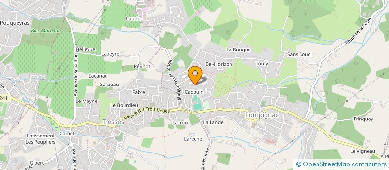 localisation de l'entreprise SCI CADOUIN  POMPIGNAC