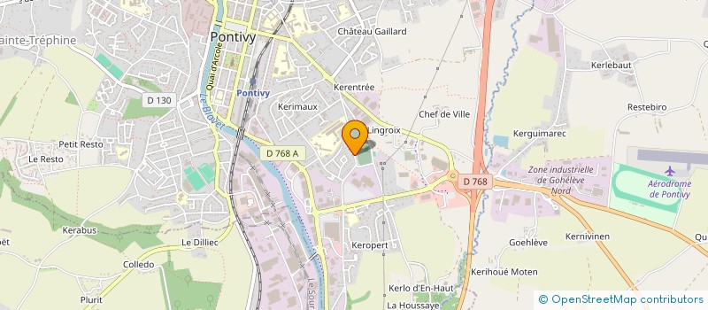 localisation de l'entreprise SCI CADOUX  PONTIVY