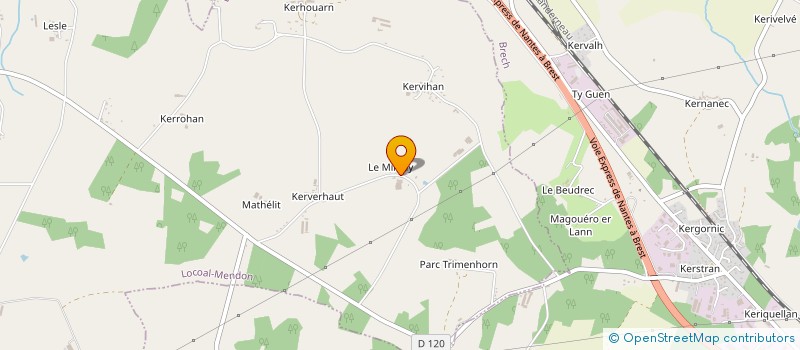 localisation de l'entreprise SCI CADUDAL DU MINIHY  LOCOAL-MENDON