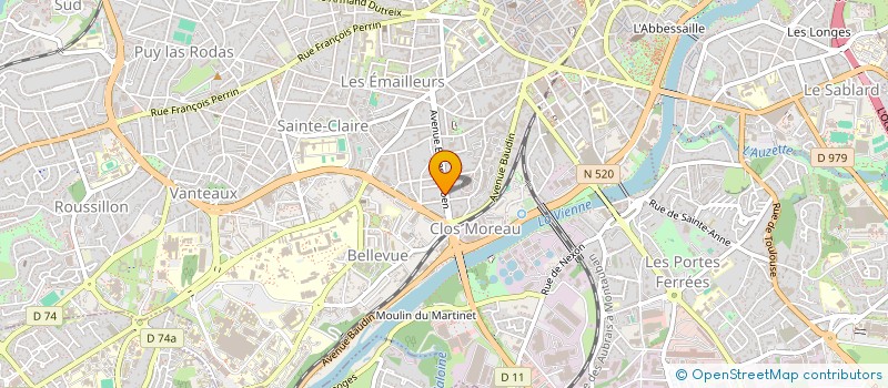 localisation de l'entreprise SCI CAEH à LIMOGES