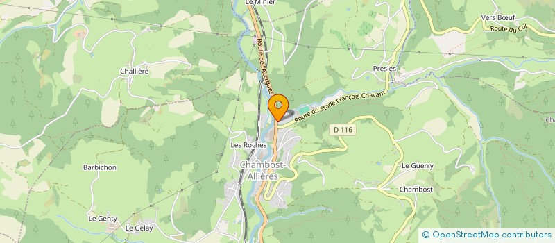 localisation de l'entreprise SCI CAETANO  CHAMBOST-ALLIERES