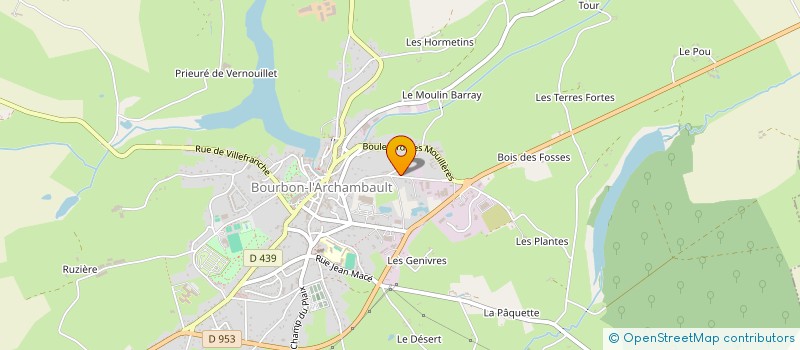 localisation de l'entreprise SCI CAFE DE FRANCE  BOURBON-L'ARCHAMBAULT