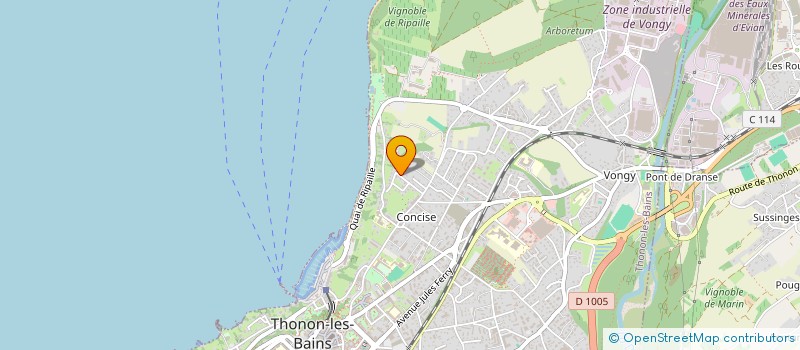localisation de l'entreprise SCI CAFRADEL à THONON-LES-BAINS