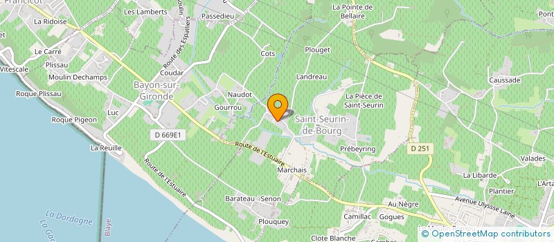 localisation de l'entreprise SCI CAGIVAN  SAINT-SEURIN-DE-BOURG