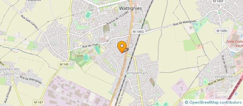 localisation de l'entreprise SCI CAHANN IMMO  WATTIGNIES