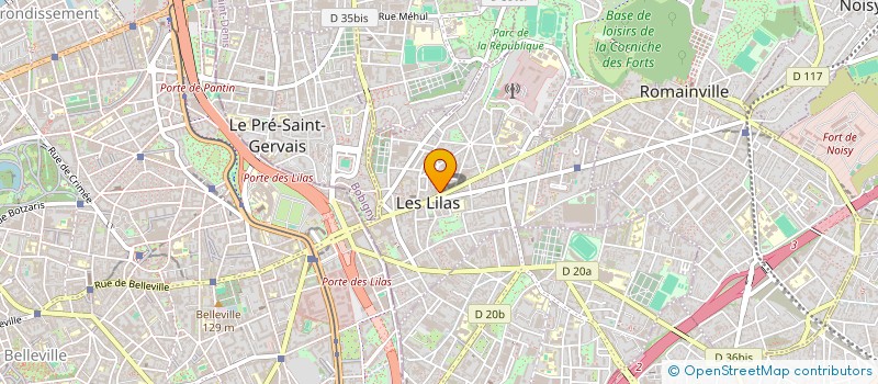 localisation de l'entreprise SCI CAHOURS DE VIRGILE à LES LILAS