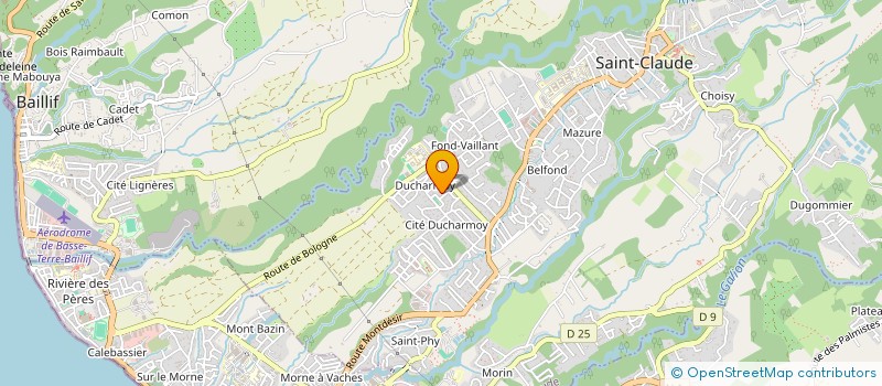localisation de l'entreprise SCI CAIMO à SAINT-CLAUDE
