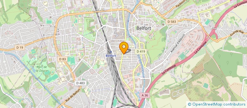 localisation de l'entreprise SCI CAJU à BELFORT