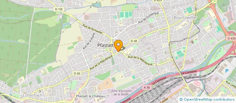 localisation de l'entreprise SCI CALAMUS  PFASTATT