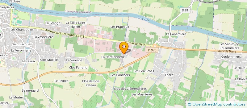 localisation de l'entreprise SCI CALBACE  CIVRAY-DE-TOURAINE